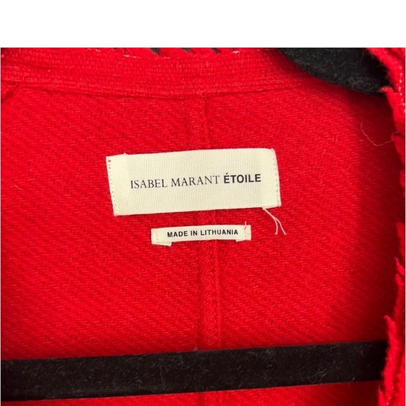 ISABEL MARANT BLAZER PREOWNED SIZE-38 US-6 RED - Picture 13 of 14
